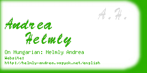 andrea helmly business card